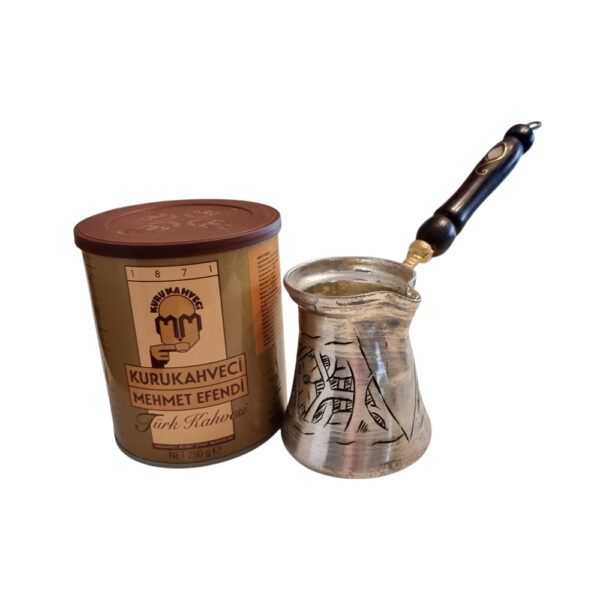 Cafe Turco 250 gr y Cafetera Turca de Cobre 275